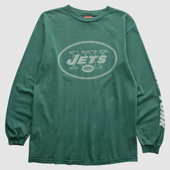 New York Jets NFL 2000s Long Sleeve T-Shirt Green Vintage - Fanatics