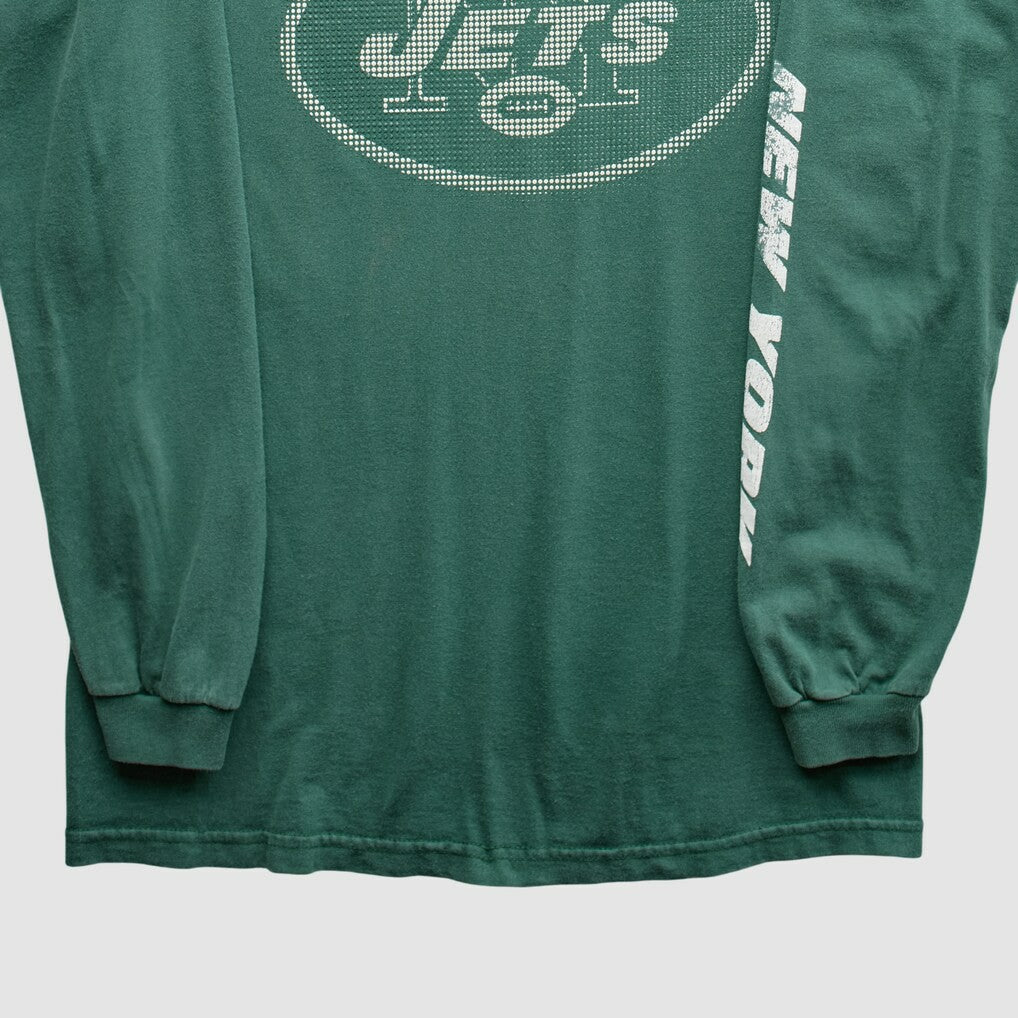New York Jets NFL 2000s Long Sleeve T-Shirt Green Vintage - Fanatics