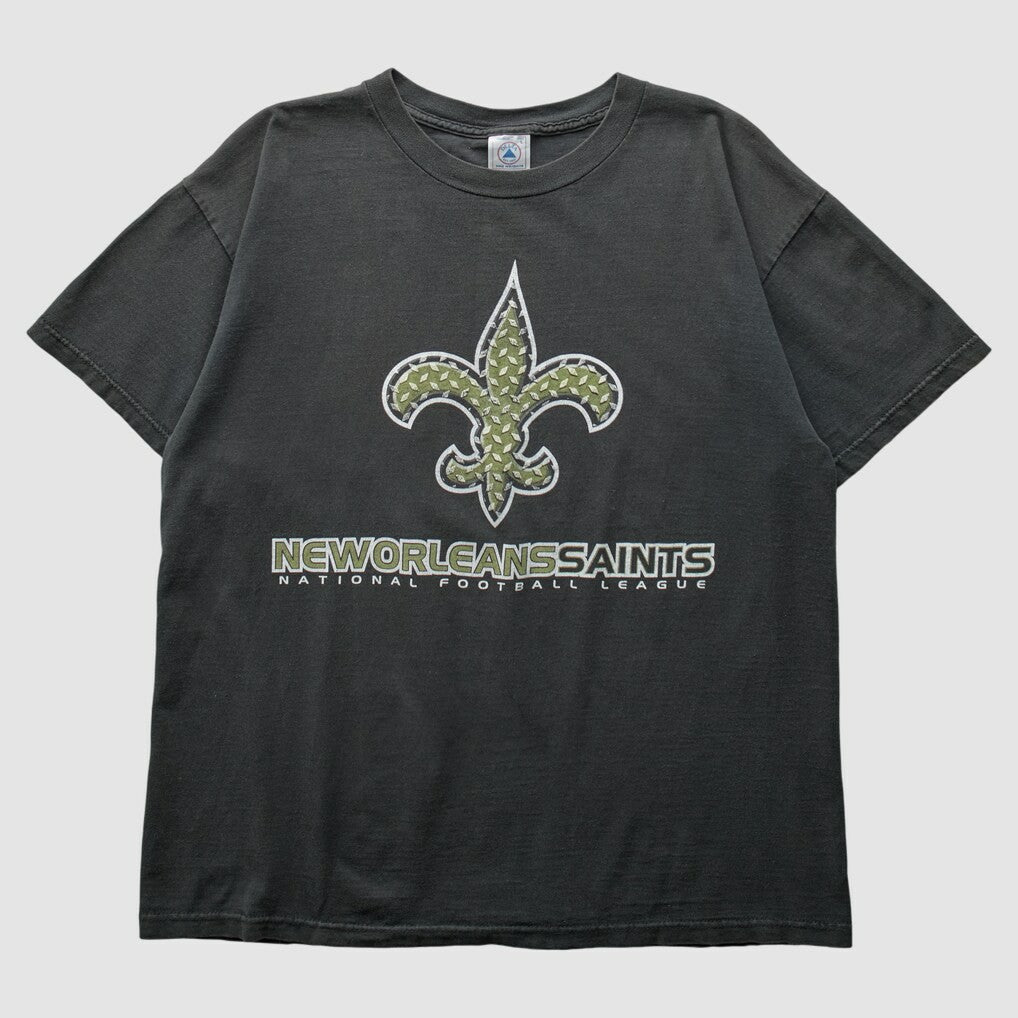 New Orleans Saints Delta 2000s T-Shirt Black Vintage - Fanatics