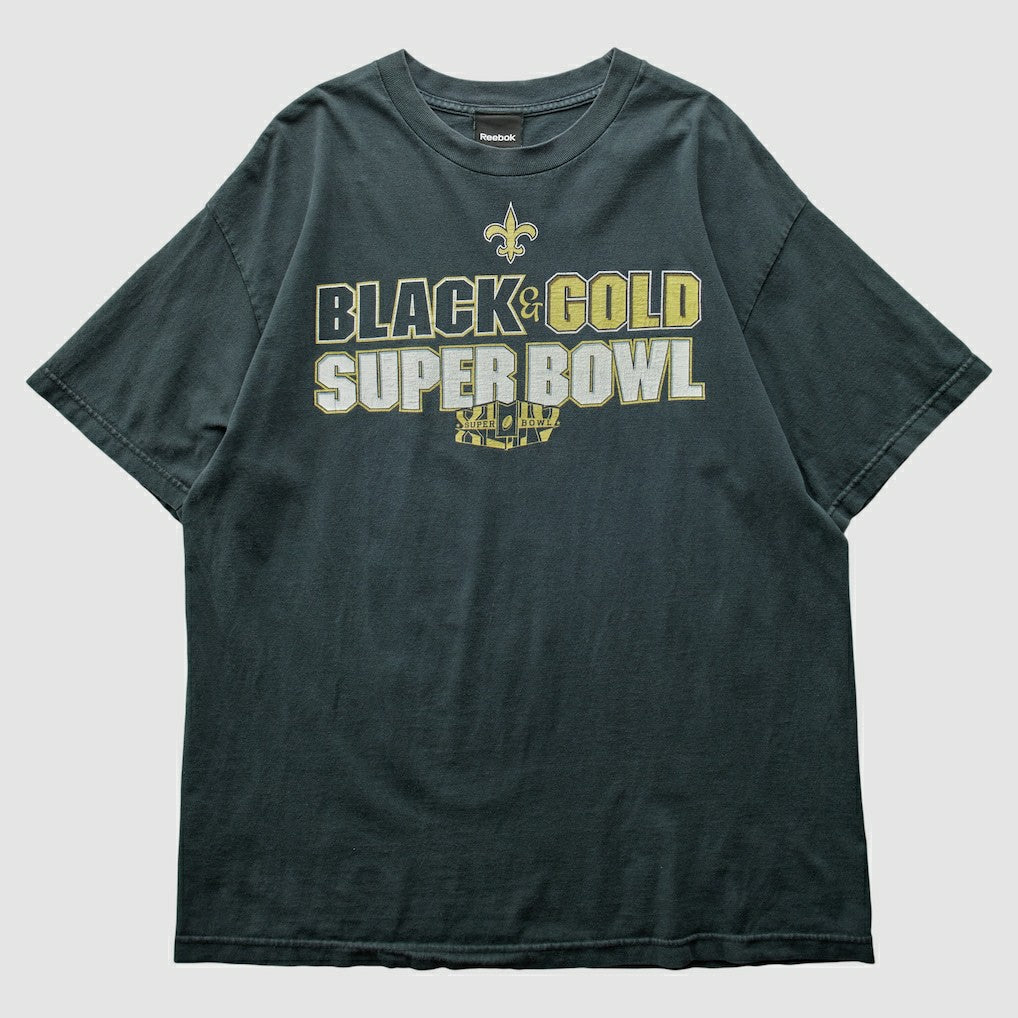 New Orleans Saints Reebok 2009 T-Shirt Black Vintage - Fanatics