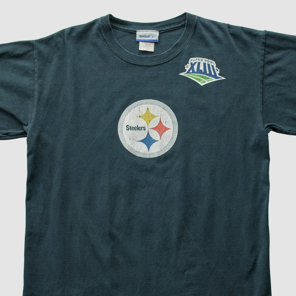 Pittsburgh Steelers Reebok 2009 T-Shirt Blue Vintage - Fanatics