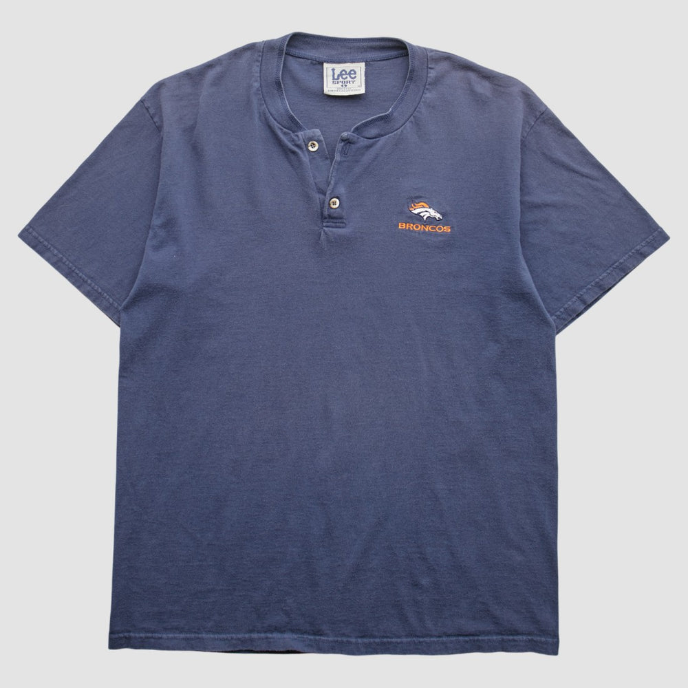 Denver Broncos Lee Apparel 90s T-Shirt Navy Vintage - Fanatics