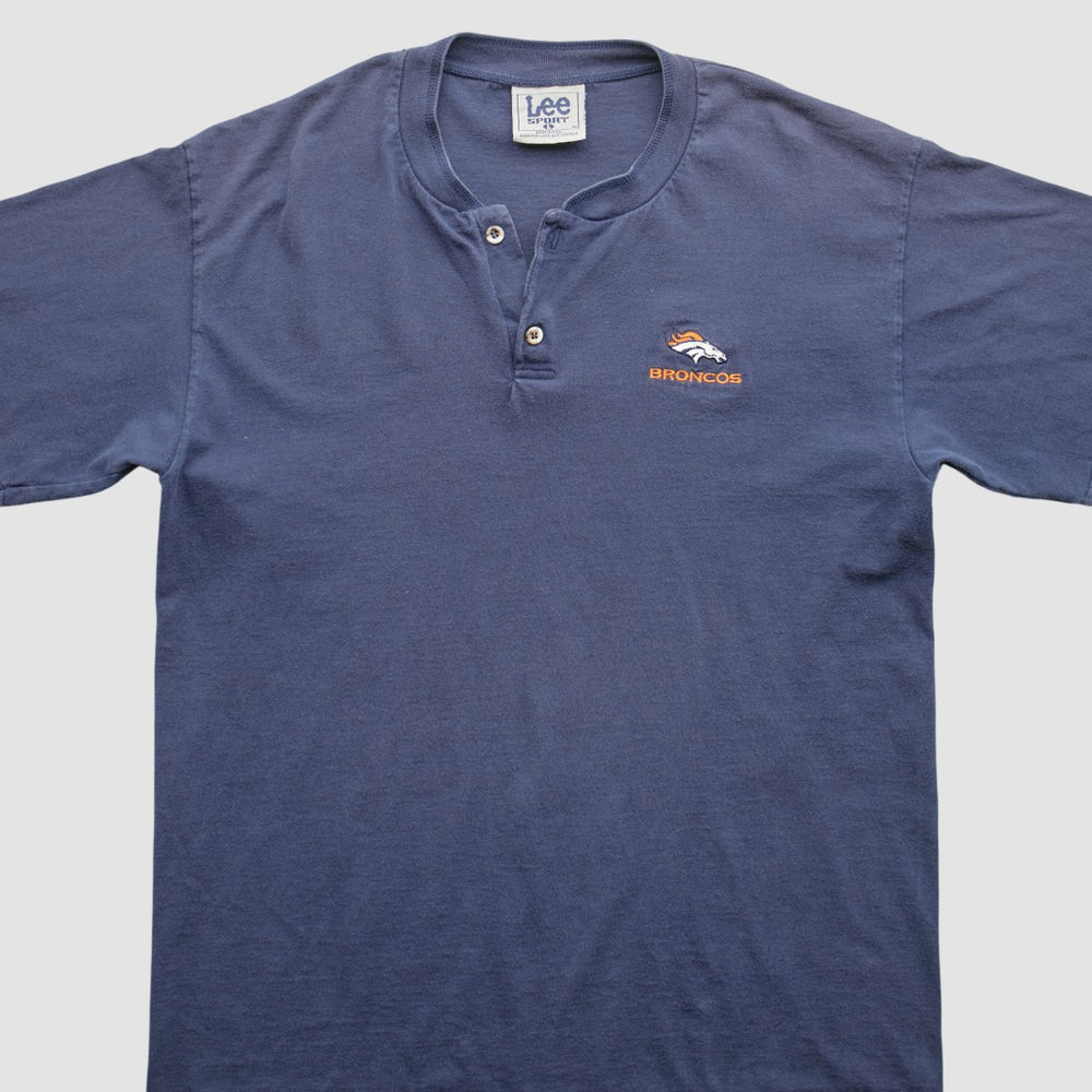 Denver Broncos Lee Apparel 90s T-Shirt Navy Vintage - Fanatics
