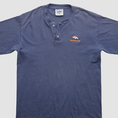 Denver Broncos Lee Apparel 90s T-Shirt Navy Vintage - Fanatics