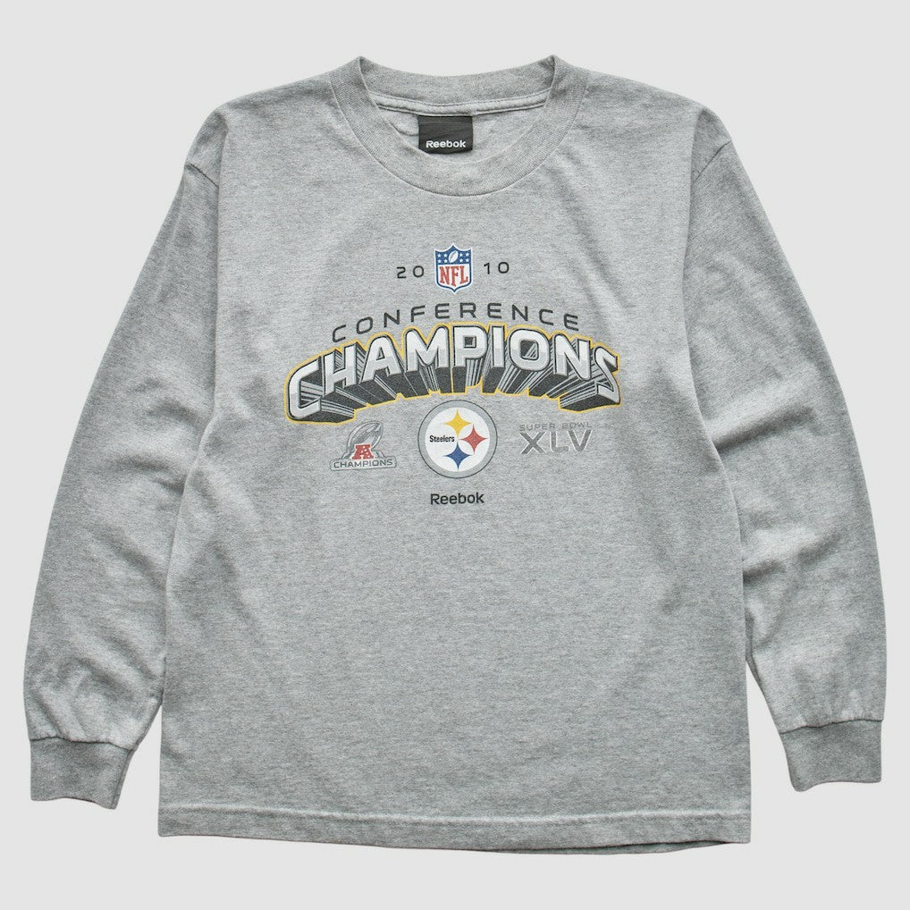 Pittsburgh Steelers Reebok 2010 Sweatshirt Gray Vintage - Fanatics