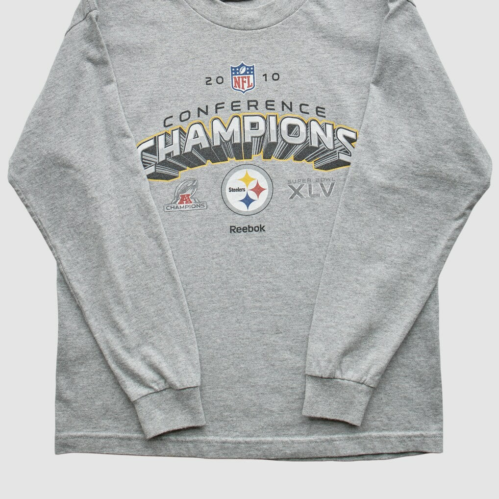 Pittsburgh Steelers Reebok 2010 Sweatshirt Gray Vintage - Fanatics