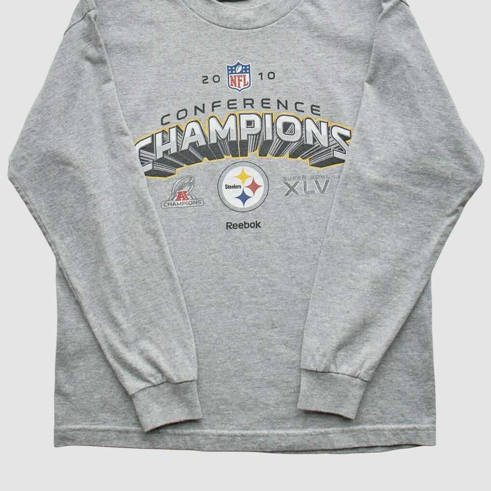Pittsburgh Steelers Reebok 2010 Sweatshirt Gray Vintage - Fanatics
