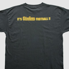 Pittsburgh Steelers Reebok 2000s T-Shirt Black Vintage - Fanatics