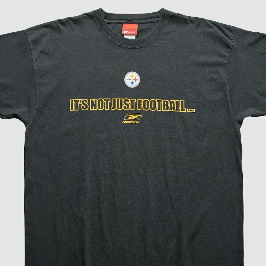 Pittsburgh Steelers Reebok 2000s T-Shirt Black Vintage - Fanatics