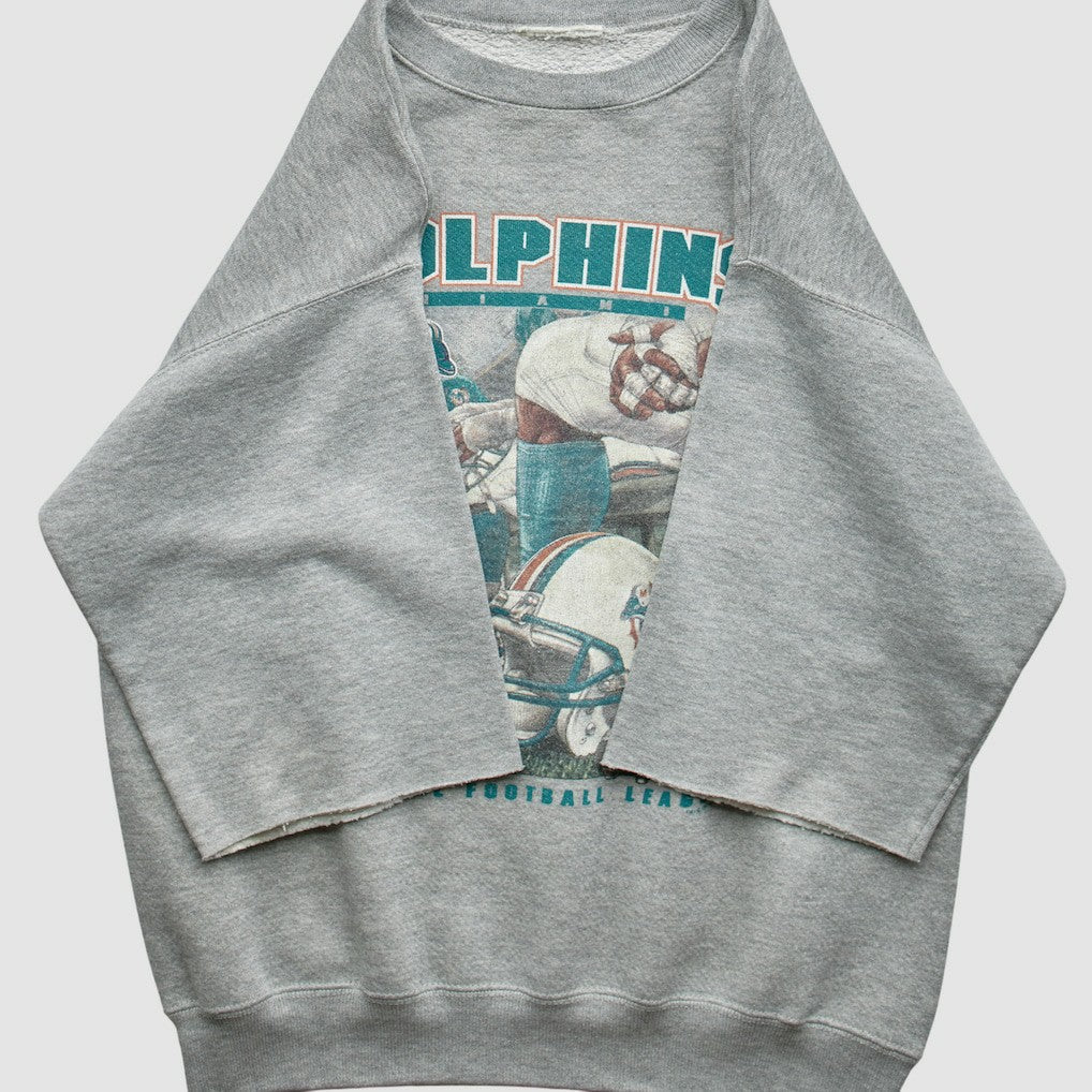 Miami Dolphins 90s Sweatshirt Gray Vintage - Fanatics