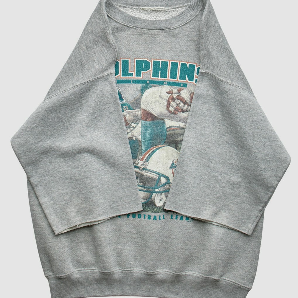 Miami Dolphins 90s Sweatshirt Gray Vintage - Fanatics