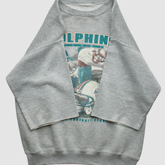 Miami Dolphins 90s Sweatshirt Gray Vintage - Fanatics