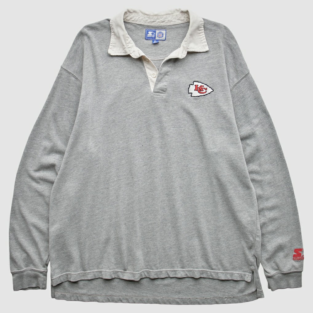 Kansas City Chiefs Starter 90s Sweatshirt Gray Vintage - Fanatics