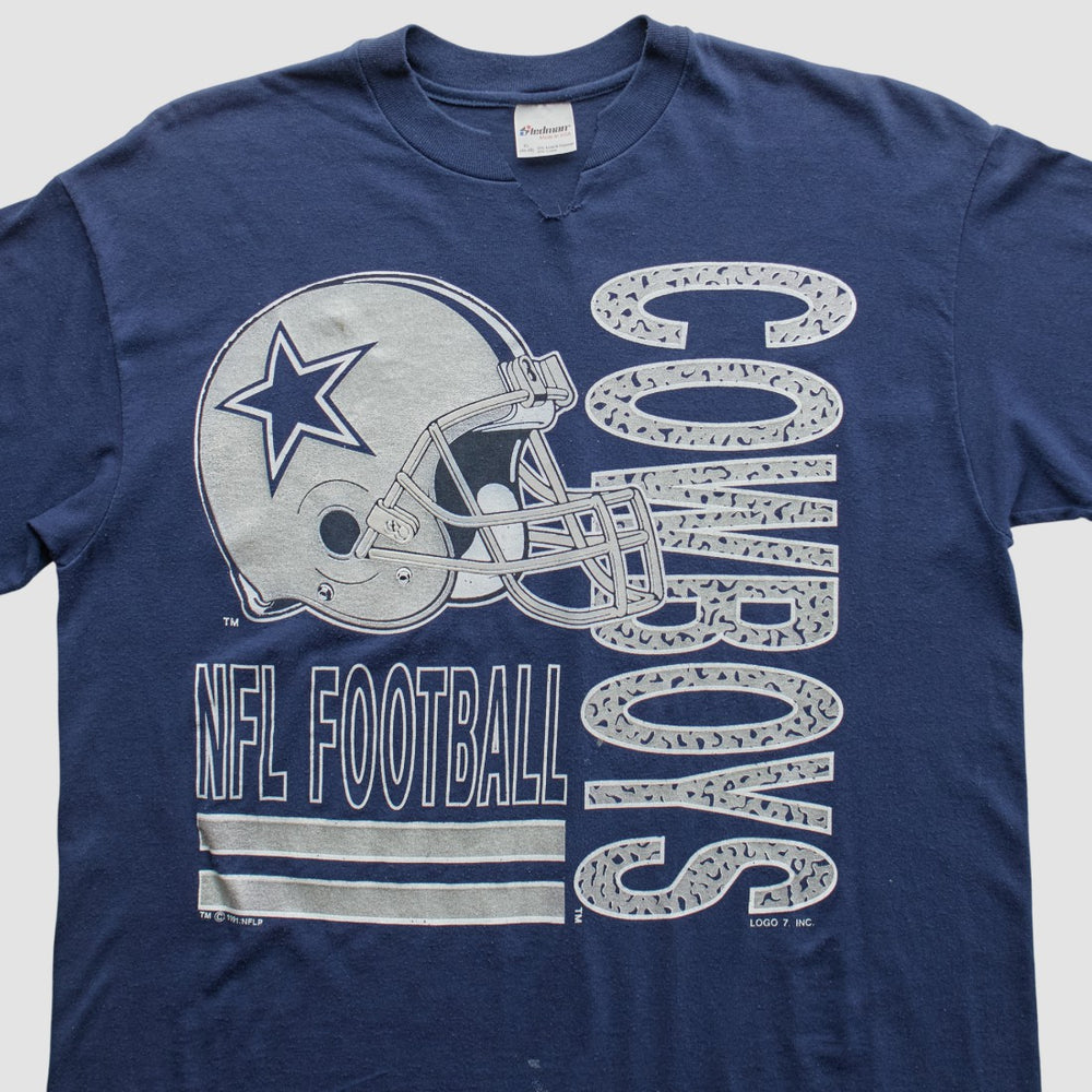 Dallas Cowboys Logo 7 1991 T-Shirt Navy Vintage - Fanatics