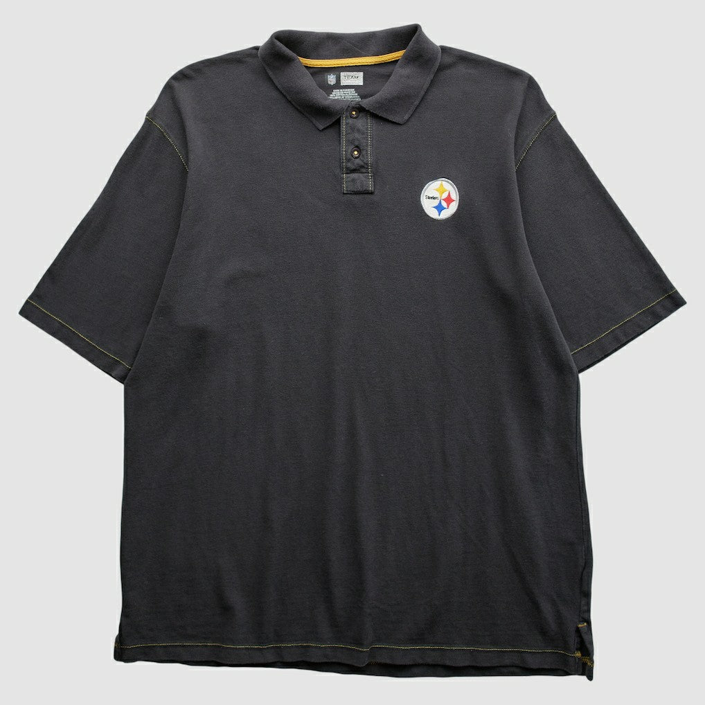 Pittsburgh Steelers 2010s Polo Black Vintage - Fanatics