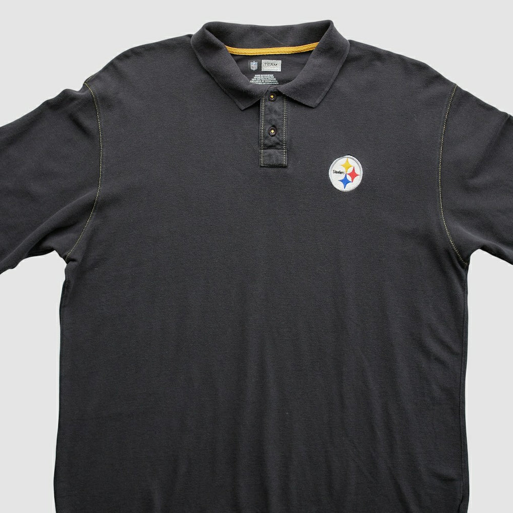 Pittsburgh Steelers 2010s Polo Black Vintage - Fanatics
