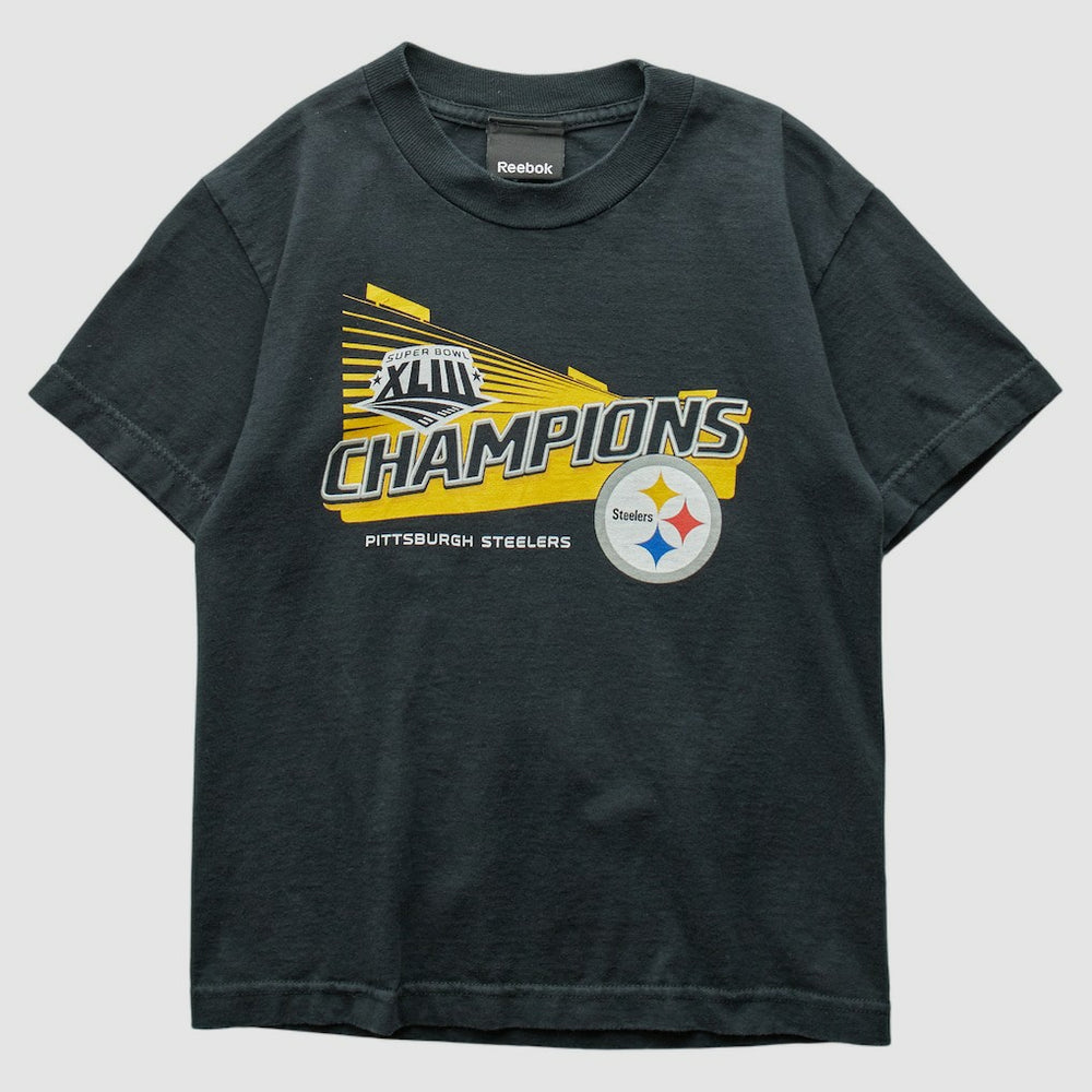 Pittsburgh Steelers Reebok 2009 T-Shirt Black Vintage - Fanatics