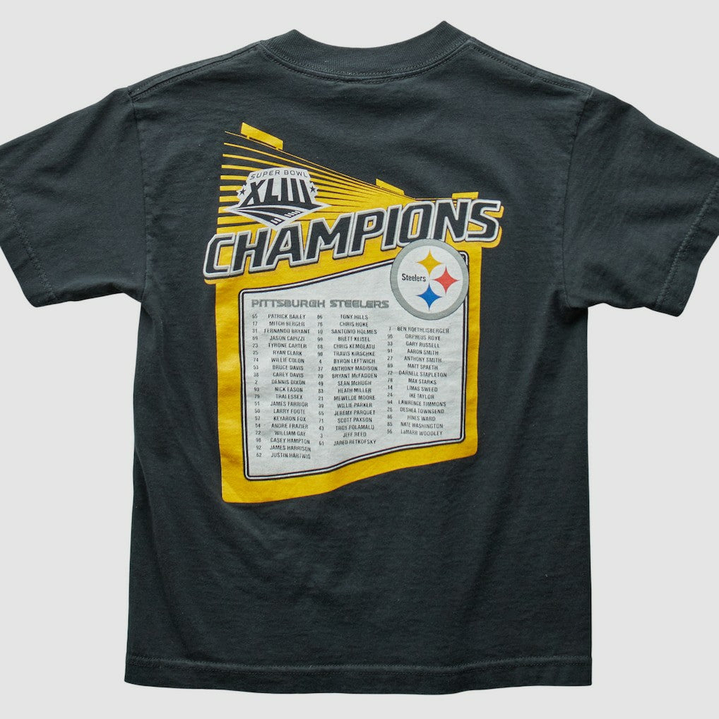 Pittsburgh Steelers Reebok 2009 T-Shirt Black Vintage - Fanatics