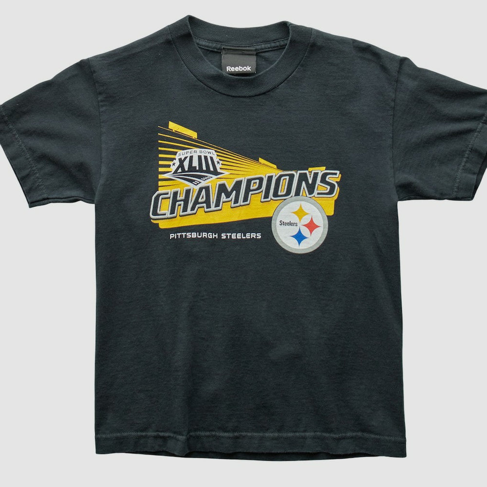 Pittsburgh Steelers Reebok 2009 T-Shirt Black Vintage - Fanatics
