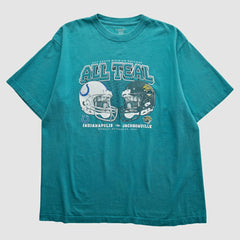 Indianapolis Colts vs. Jacksonville Jaguars Reebok 2007 T-Shirt Teal Vintage - Fanatics