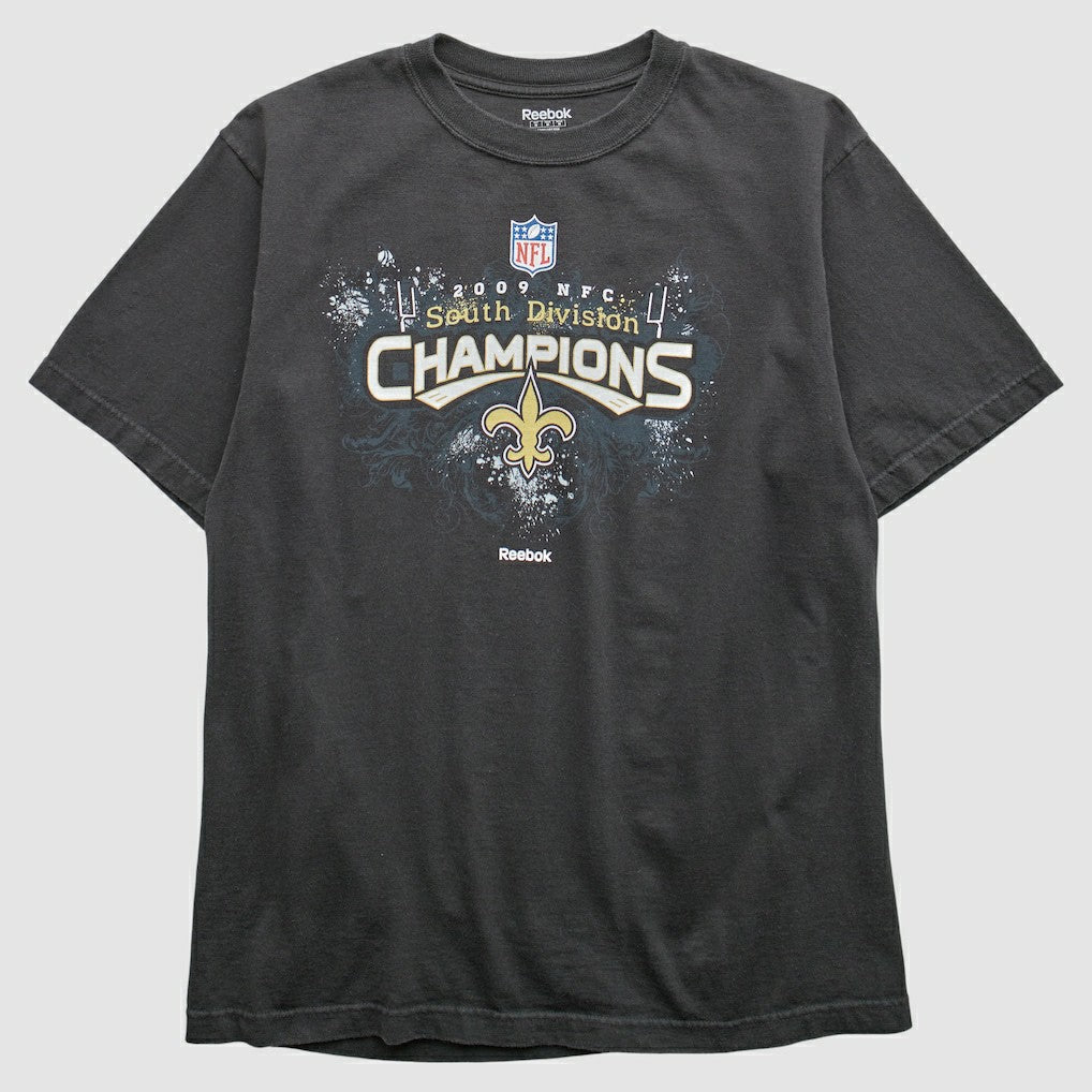New Orleans Saints Reebok 2009 T-Shirt Black Vintage - Fanatics