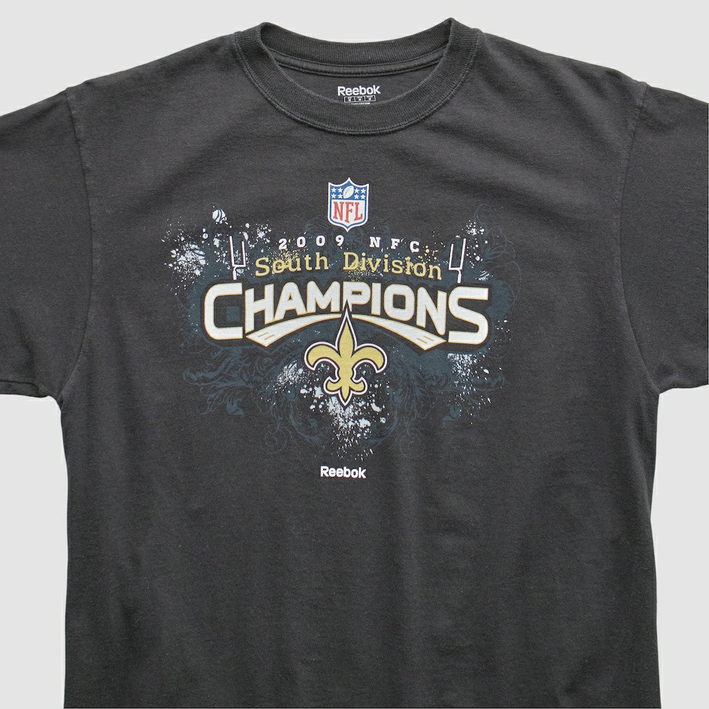 New Orleans Saints Reebok 2009 T-Shirt Black Vintage - Fanatics