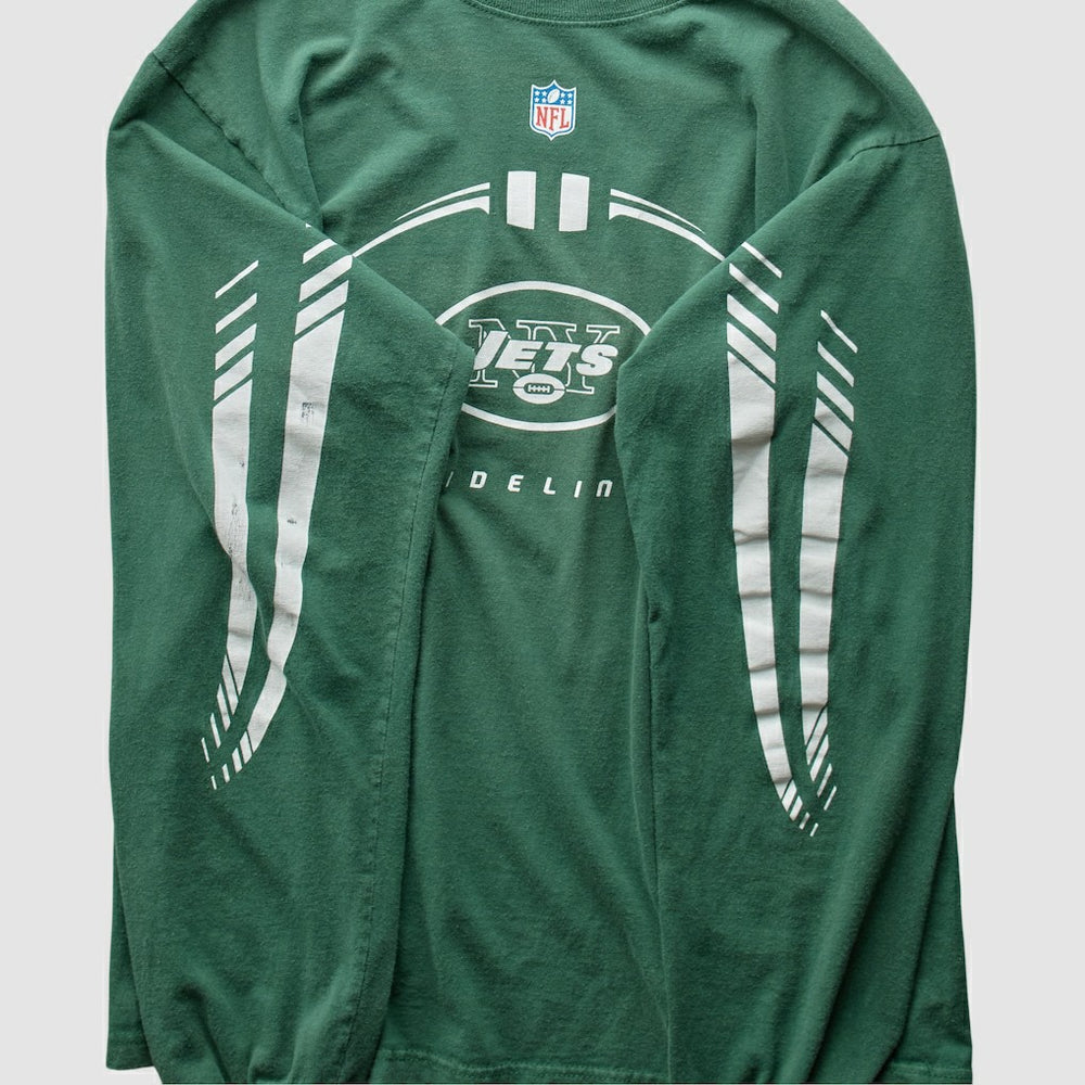 New York Jets 2000s T-Shirt Green Vintage - Fanatics