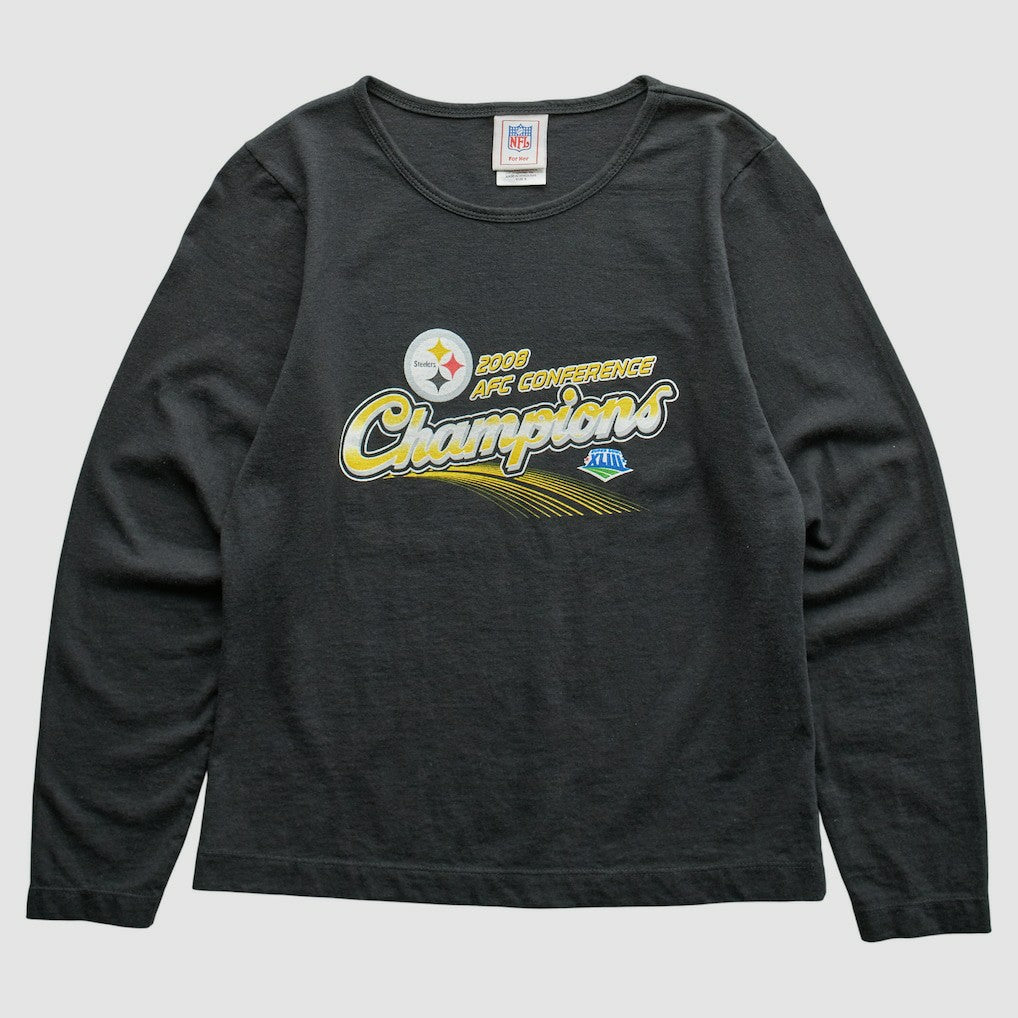 Pittsburgh Steelers NFL 2008 T-Shirt Black Vintage - Fanatics