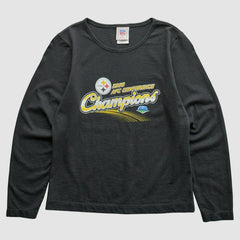 Pittsburgh Steelers NFL 2008 T-Shirt Black Vintage - Fanatics
