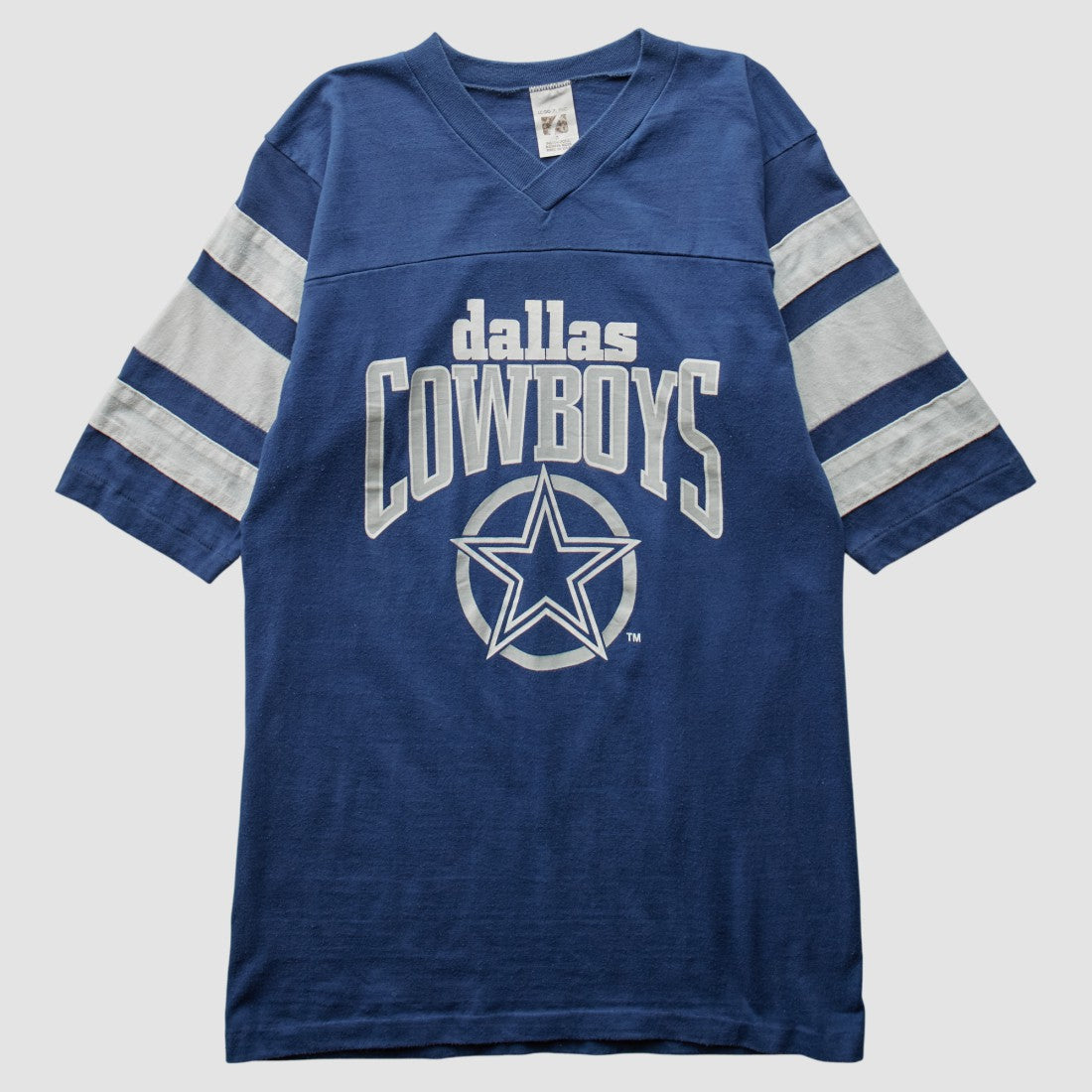 Dallas Cowboys Logo 7 80s T-Shirt Blue Vintage - Fanatics