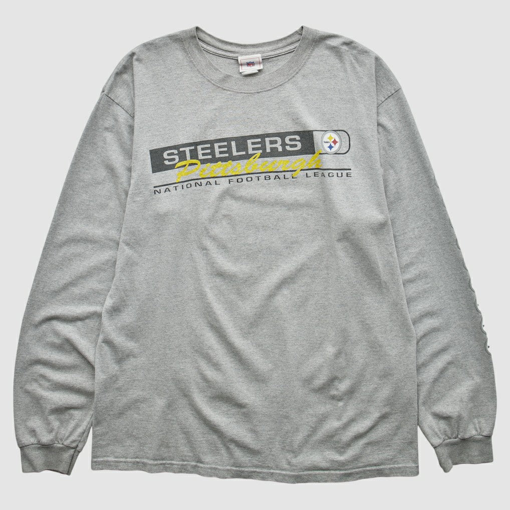 Pittsburgh Steelers 2000s T-Shirt Gray Vintage - Fanatics