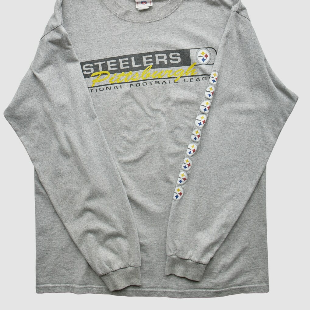Pittsburgh Steelers 2000s T-Shirt Gray Vintage - Fanatics
