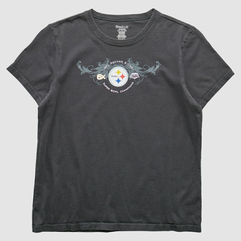 Pittsburgh Steelers Reebok 2009 T-Shirt Gray Vintage - Fanatics