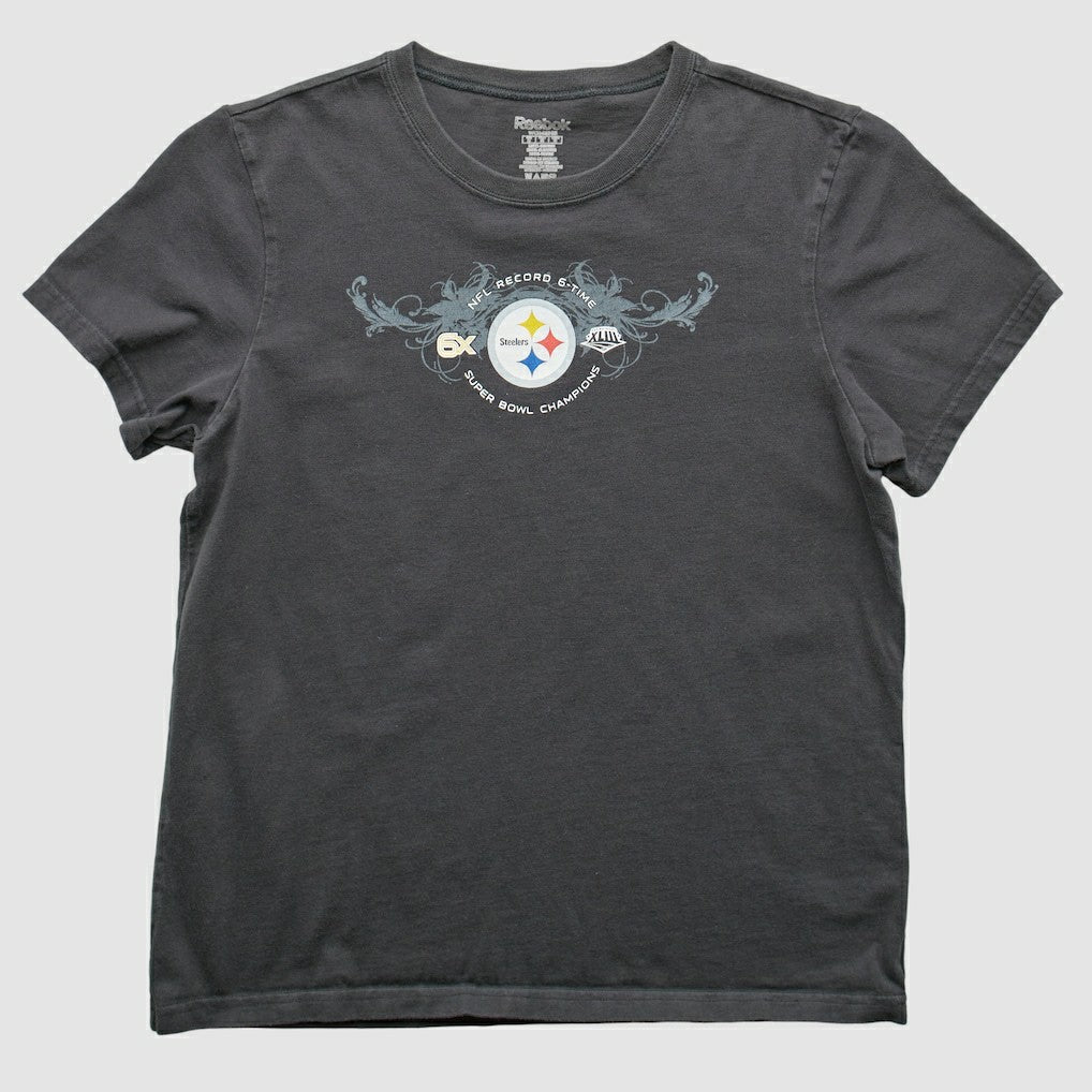 Pittsburgh Steelers Reebok 2009 T-Shirt Gray Vintage - Fanatics