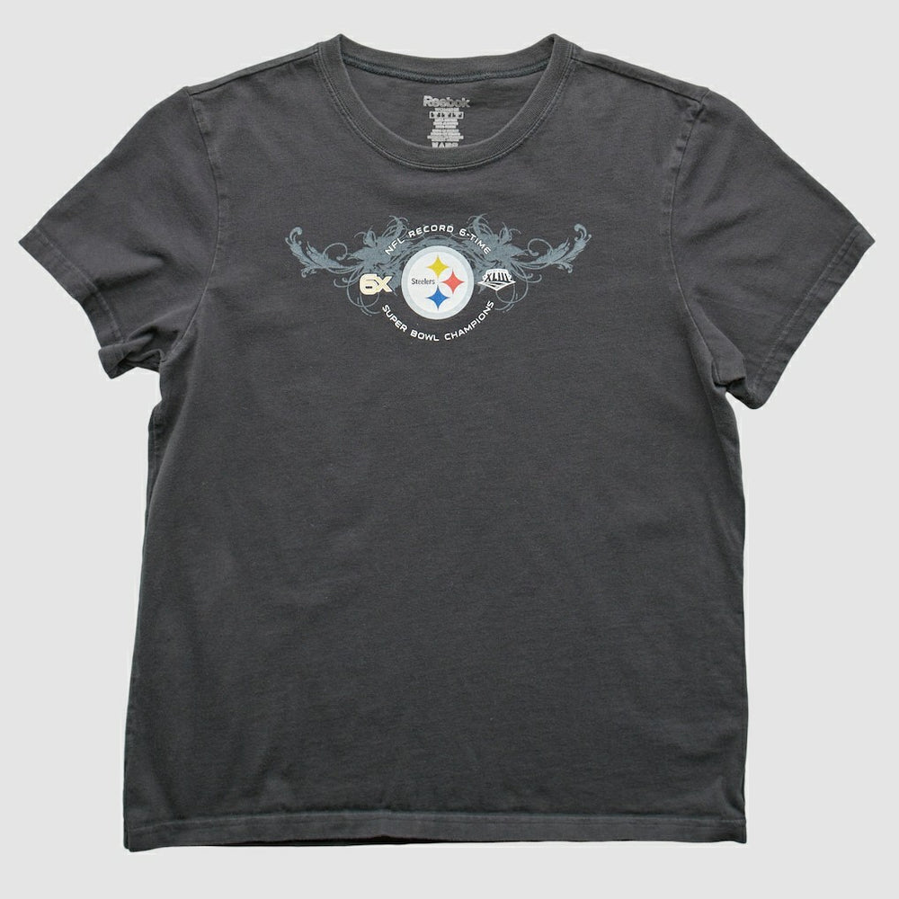 Pittsburgh Steelers Reebok 2009 T-Shirt Gray Vintage - Fanatics