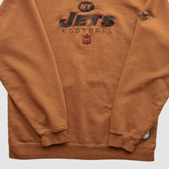New York Jets Reebok 2000s Pullover Sweatshirt Brown Vintage - Fanatics