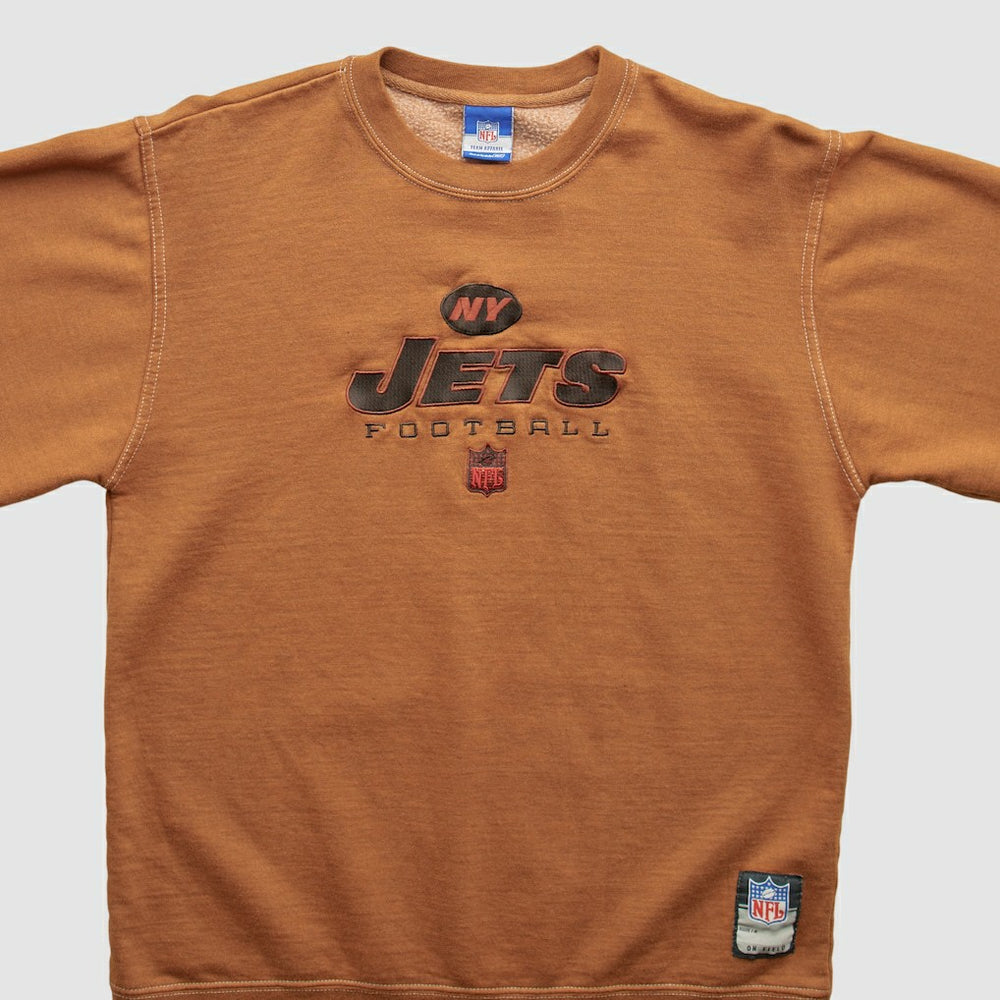 New York Jets Reebok 2000s Pullover Sweatshirt Brown Vintage - Fanatics