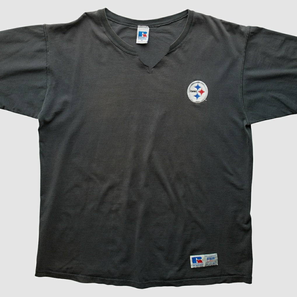 Pittsburgh Steelers Russell 90s T-Shirt Black Vintage - Fanatics