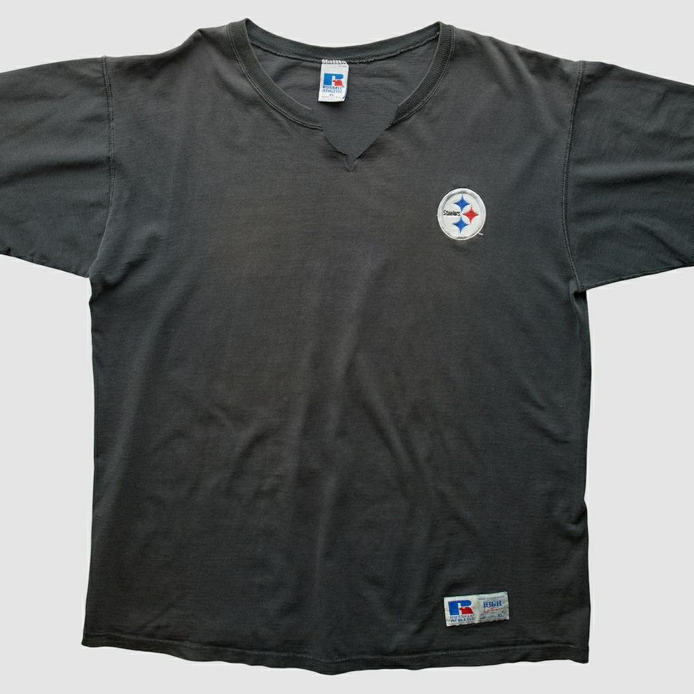 Pittsburgh Steelers Russell 90s T-Shirt Black Vintage - Fanatics