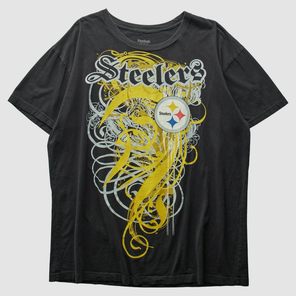 Pittsburgh Steelers Reebok 2000s T-Shirt Black Vintage - Fanatics