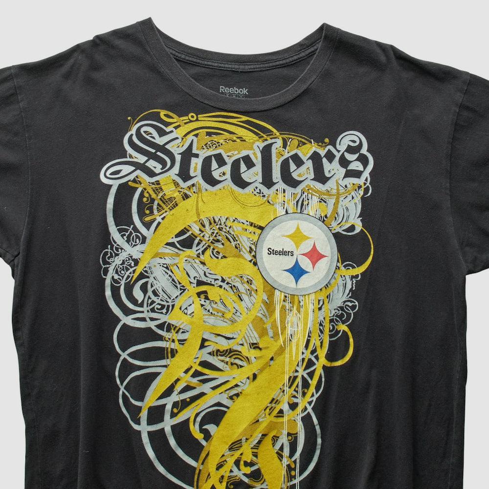 Pittsburgh Steelers Reebok 2000s T-Shirt Black Vintage - Fanatics
