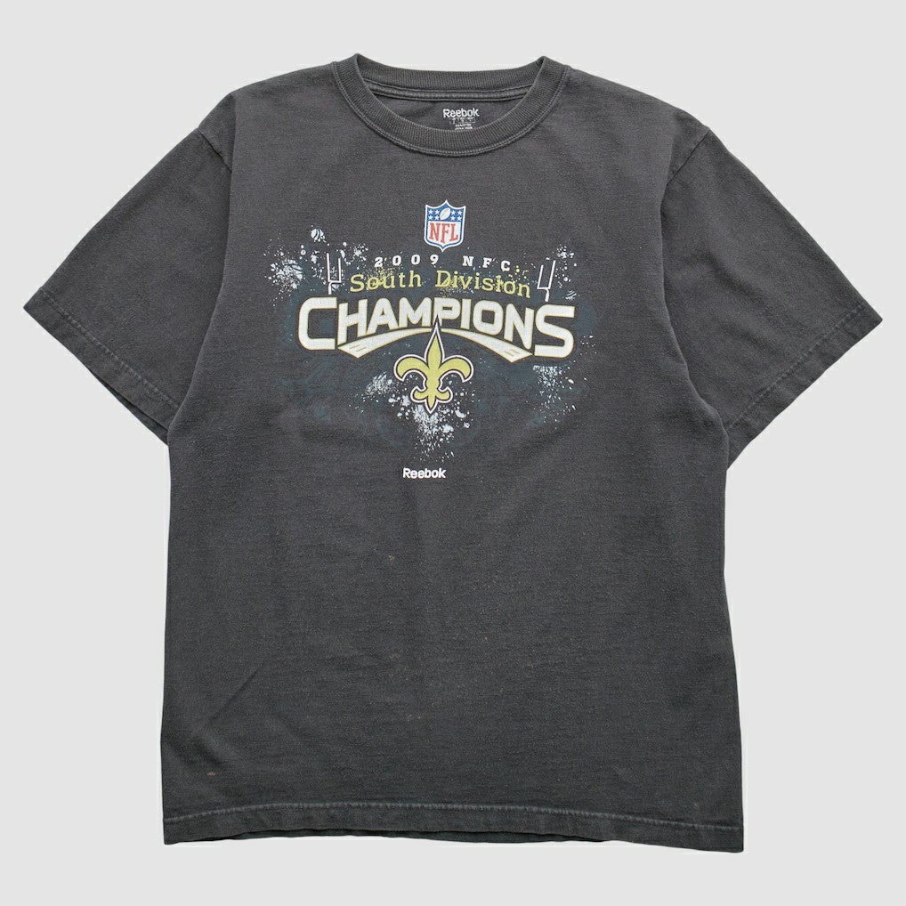 New Orleans Saints Reebok 2009 T-Shirt Black Vintage - Fanatics
