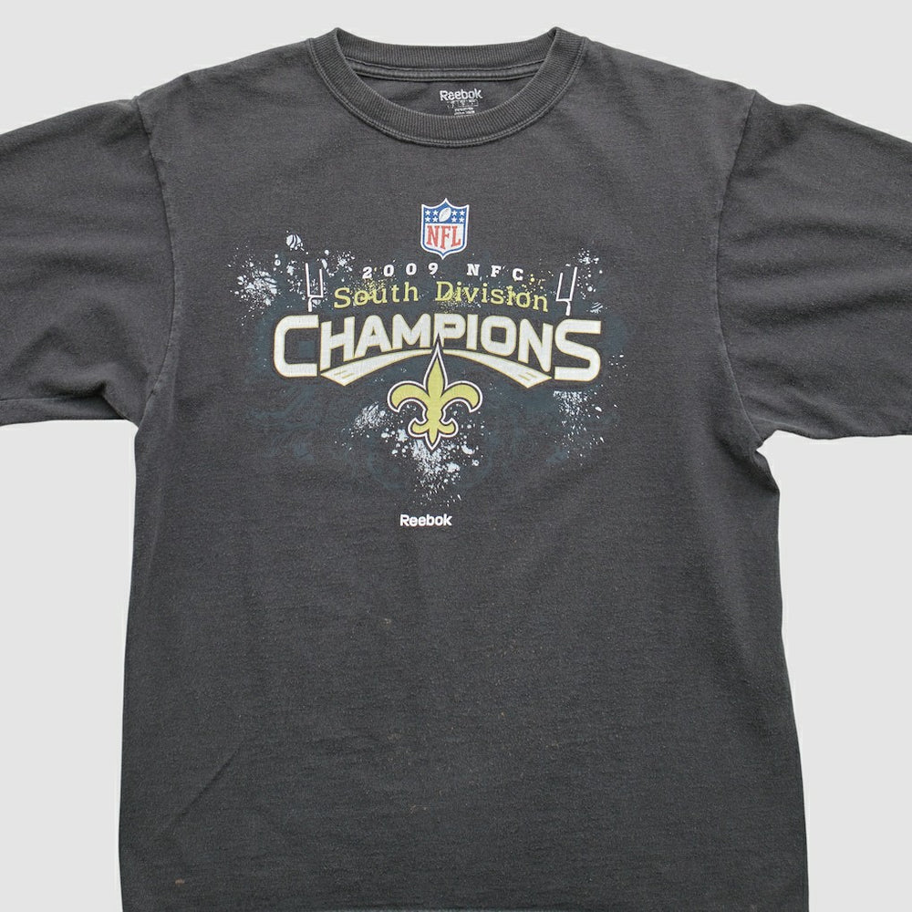 New Orleans Saints Reebok 2009 T-Shirt Black Vintage - Fanatics