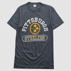 Pittsburgh Steelers Champion 80s T-Shirt Gray Vintage - Fanatics