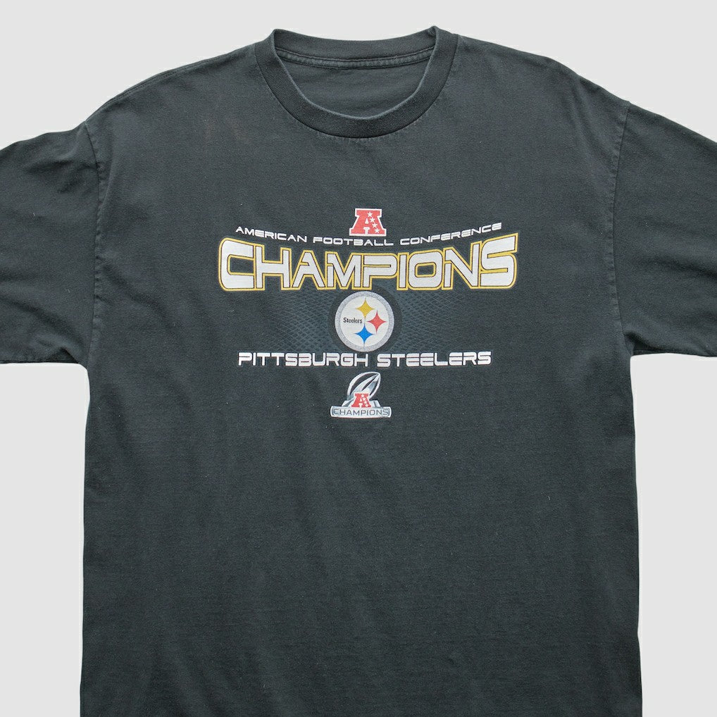 Pittsburgh Steelers 2000s T-Shirt Black Vintage - Fanatics