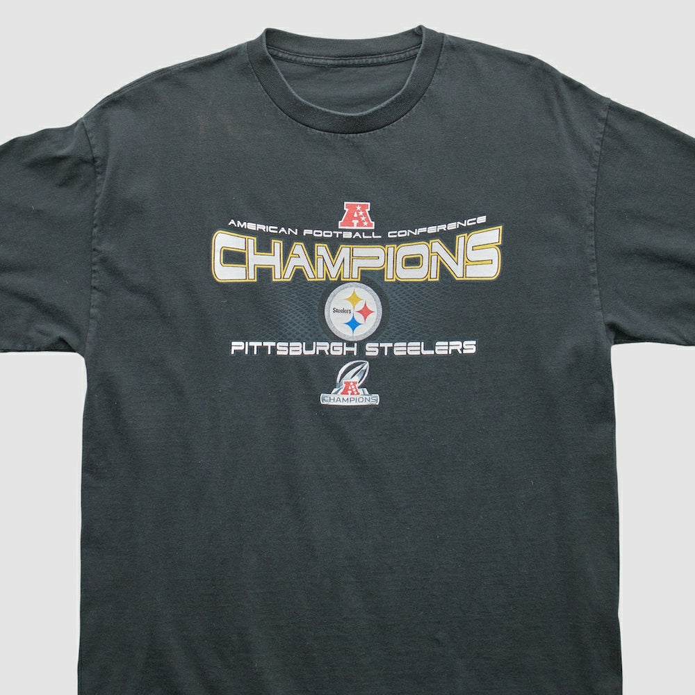 Pittsburgh Steelers 2000s T-Shirt Black Vintage - Fanatics