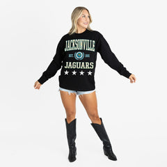 Jacksonville Jaguars Gameday Couture Women's Oversized Everyday Star Long Sleeve T-Shirt Black - NFL