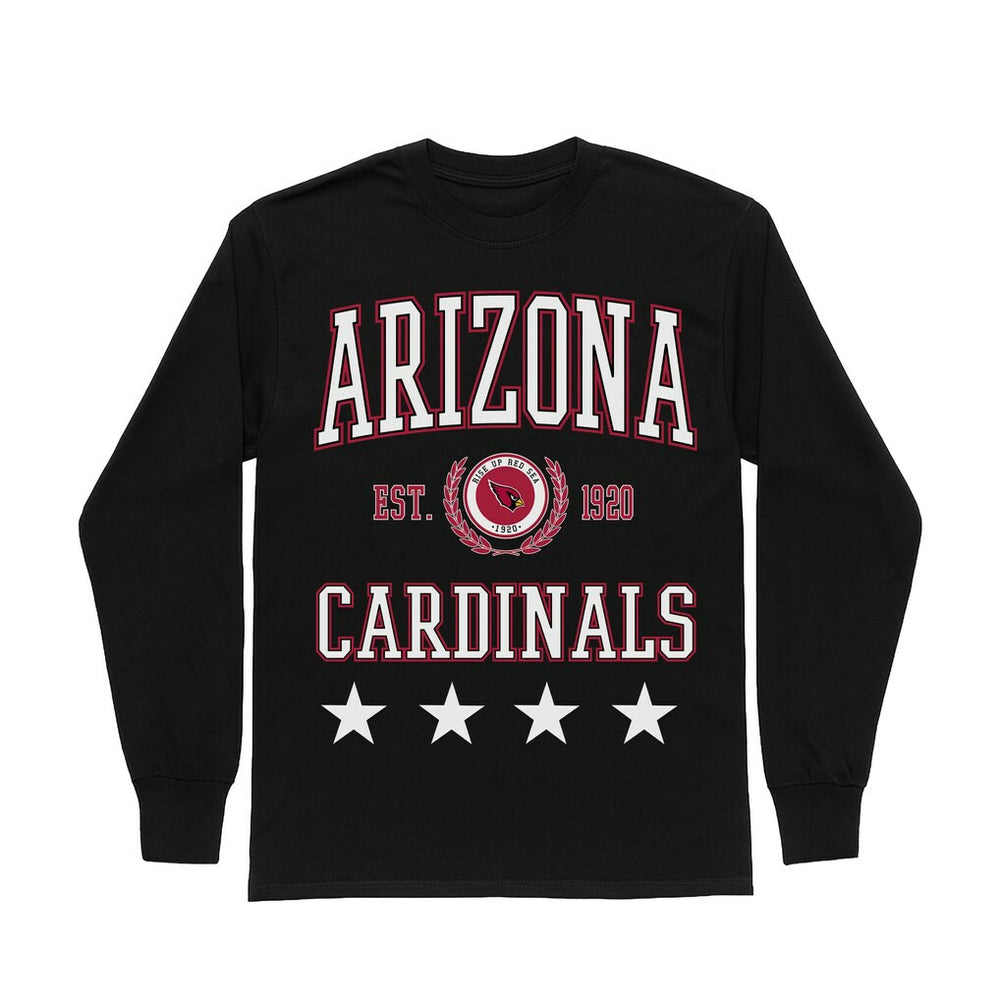 Arizona Cardinals Gameday Couture Women's Oversized Everyday Star Long Sleeve T-Shirt Black - NFL