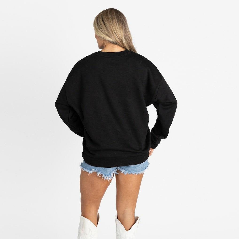 Chicago Bears Gameday Couture Women's Oversized Everyday Star Long Sleeve T-Shirt Black - NFL