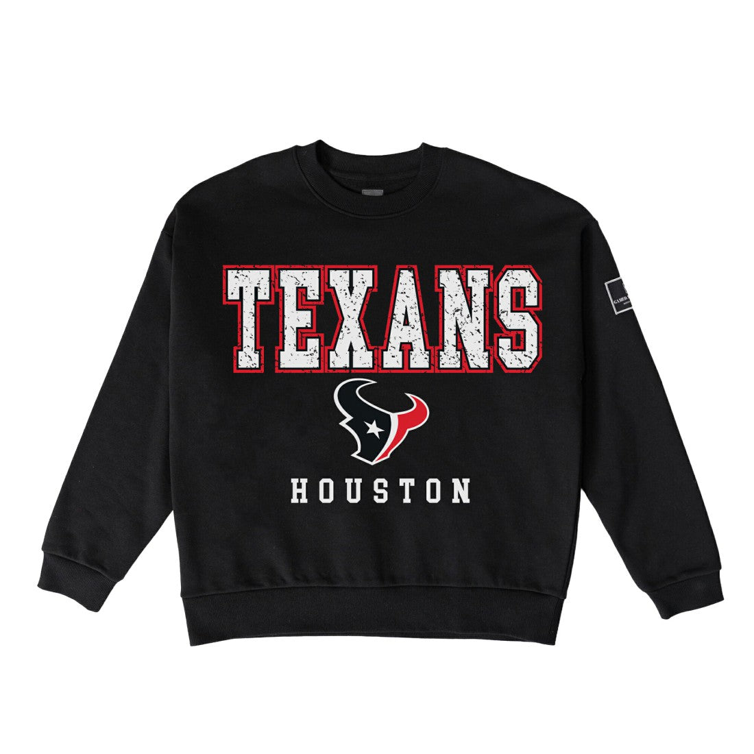 Houston Texans Gameday Couture Women's Oversized Level Up Black Label Premium Fleece Sweatshirt Black - NFL